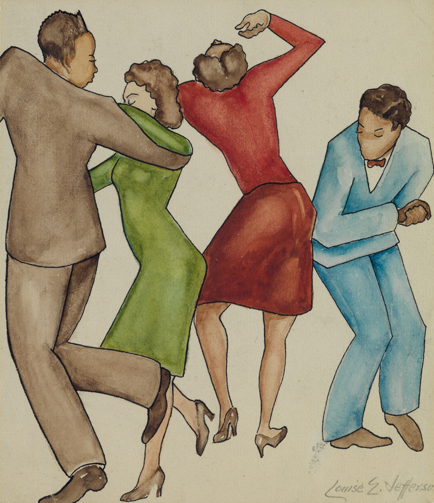 LOUISE E. JEFFERSON (1908 - 2002) Untitled (Dancers).